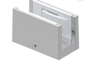 Saheco Adjustable Bottom Guide - 8-14mm Glass - Satin Anodized Aluminium